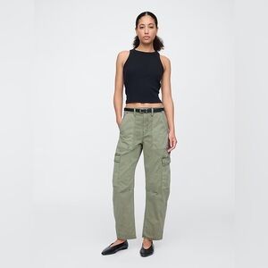 Gap High Rise Cargo Barrel Khakis